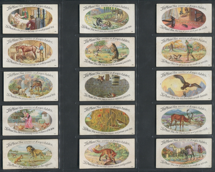 1924 Typhoo Tea Aesop's Fables Complete Set of (25) Cards