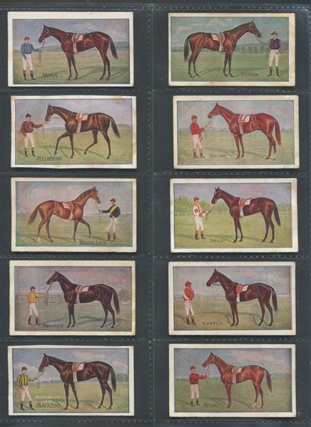 1907 Snider's & Abraham Australian Racehorses Complete Set of (57) with IMPOSSIBLE Magazine Card