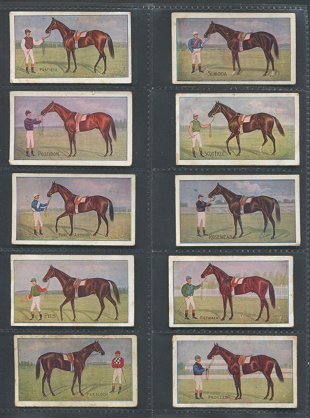 1907 Snider's & Abraham Australian Racehorses Complete Set of (57) with IMPOSSIBLE Magazine Card