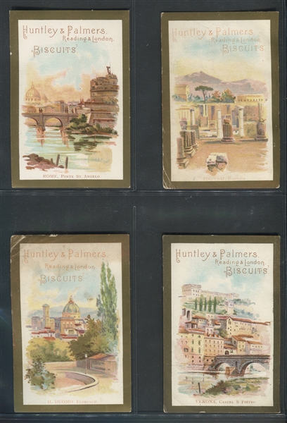 Huntley & Palmers Views of Italy and the French Riviera Lot of (4) Cards