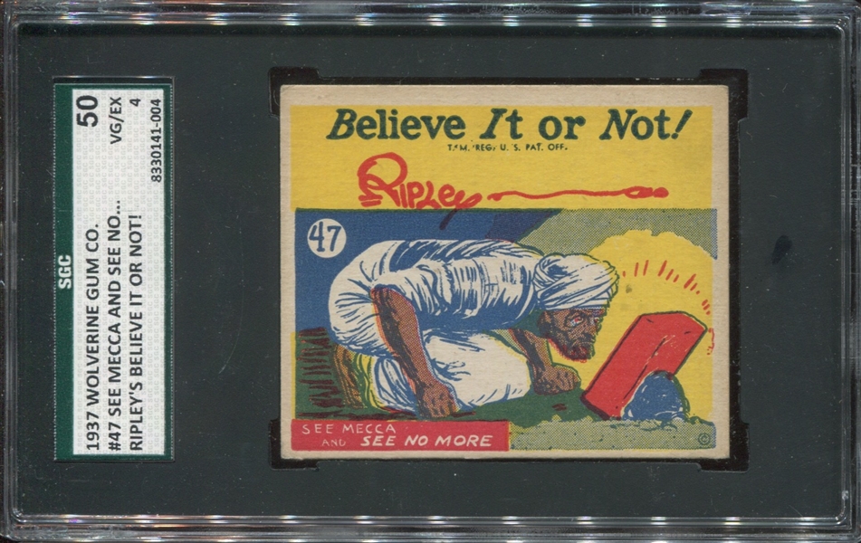 R21 Wolverine Gum Believe it or Not #47 See Mecca and See No More SGC50 VG-EX