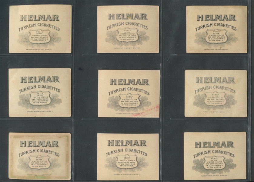 T107 Helmar Cigarettes State and Country Seals Near Master Set (478/500) Cards