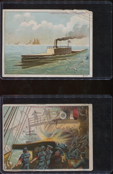 K64 McLaughlin Coffee Pecular War Ships Lot of (13) Cards
