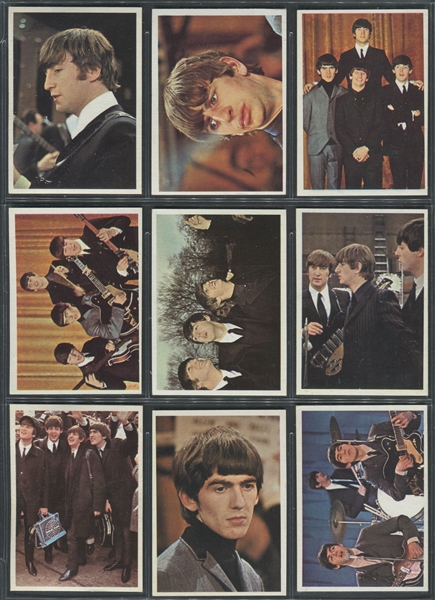 1964 Topps “Beatles Color Cards” complete 64-card set EX-MT