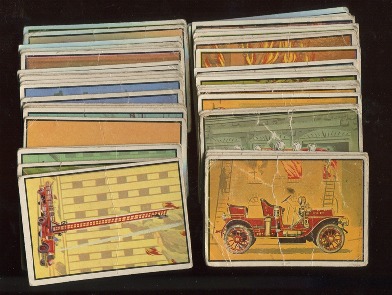 1954 Bowman Firefighters Lot of (44) Lower Grade Cards