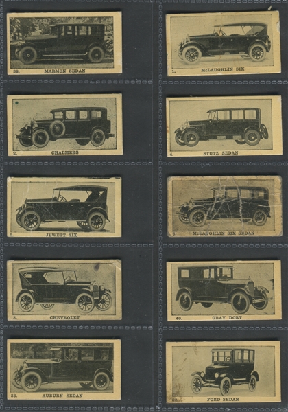 V60-1 Neilson's Automobiles (Black & White) Lot of (34) Cards