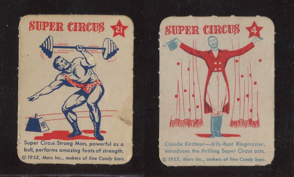 R801 Mars Candy Super Circus Lot of (2) Cards