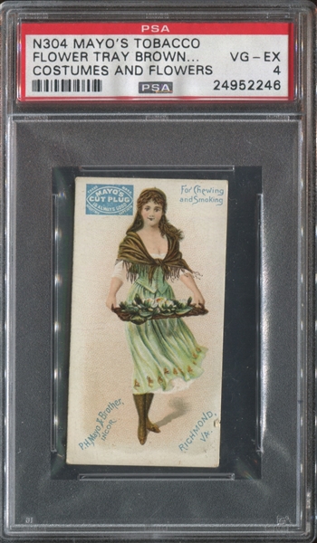 N304 Mayo Tobacco Costumes and Flowers Type Card PSA4 VG-EX