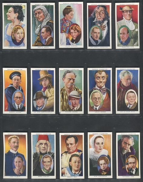 1938 Ogden's Actors Natural & Character Studies Complete Set of (50) Cards