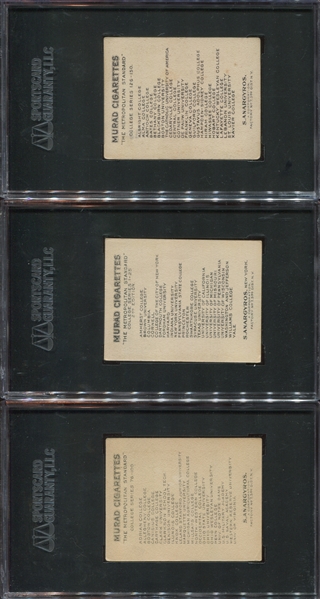 T51 Murad College Series Lot of (4) SGC-Graded With Baseball, Football and Golf