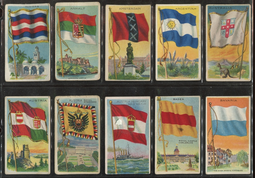 T59 Flags Mixed Back Set of (200) Cards with (8) Hustler-Backs
