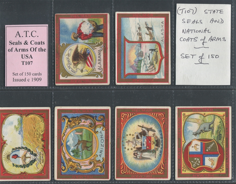 T107 Helmar Cigarettes Seals and Coats of Arms Complete Set of (150) Cards
