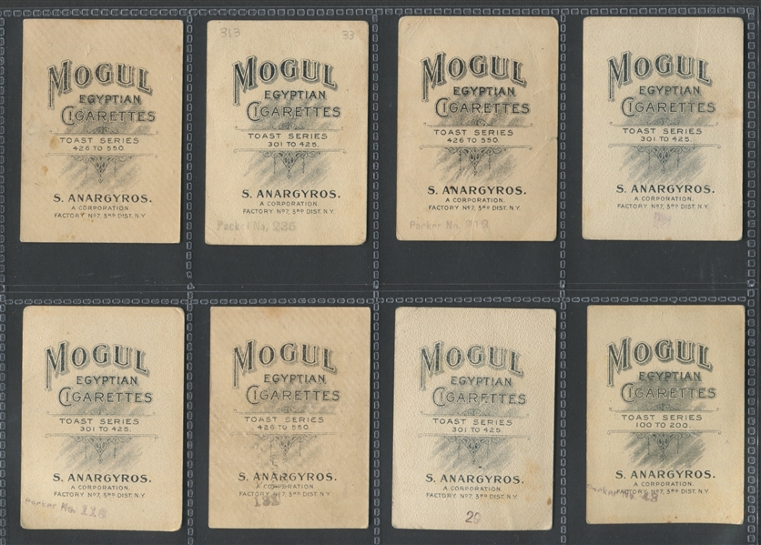 T112 Mogul Egyptian Cigarettes Toast Series Lot of (20) Cards