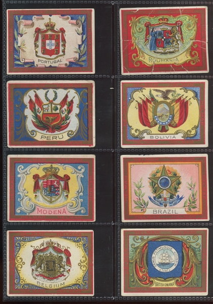 T107 Helmar Turkish Cigarettes Seals of the U.S. and Countries Lot of (84) Cards