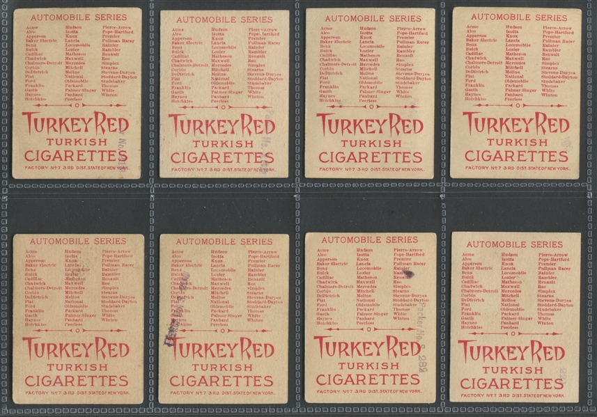 T37 Turkey Red Automobile Series Complete Set of (50) Cards