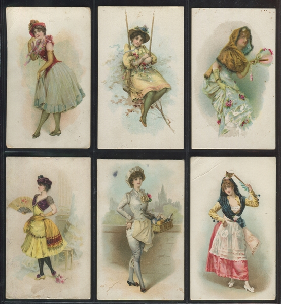N110 French Novelties Mixed Back Lot of (11) Cards