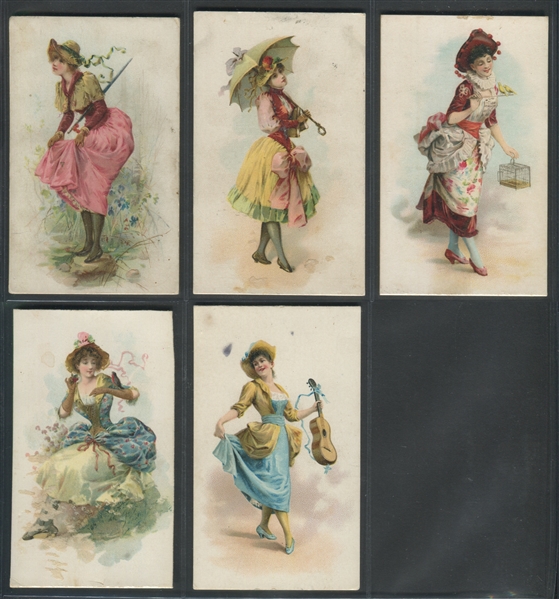 N110 French Novelties Mixed Back Lot of (11) Cards