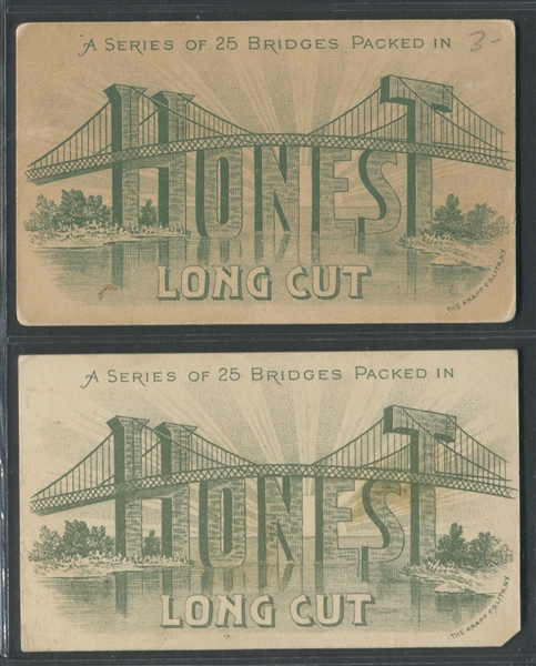 N102 Duke Honest Long Cut Bridges Lot of (8) Cards