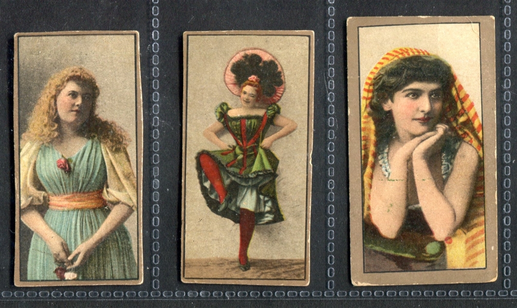 T400-13 American Tobacco Cards Actresses (Horizontal Ad Back) Lot of (13) Cards