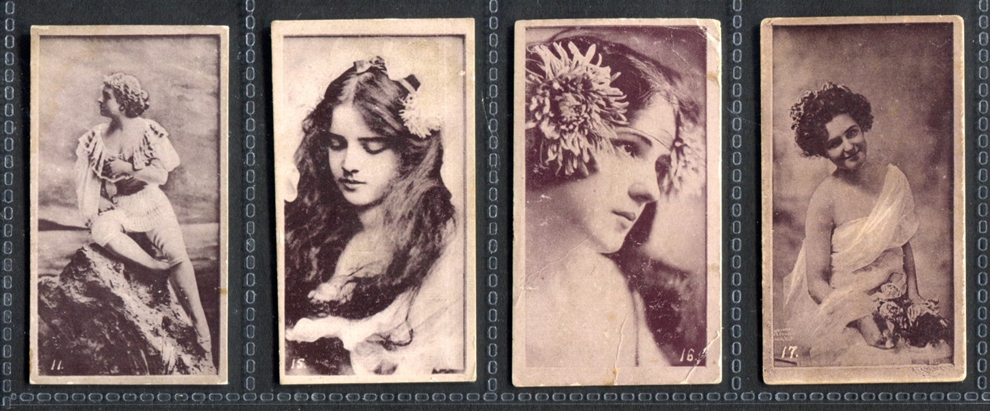 T400-8 American Tobacco Company Actresses (Mauve Front) Lot of (4) Cards