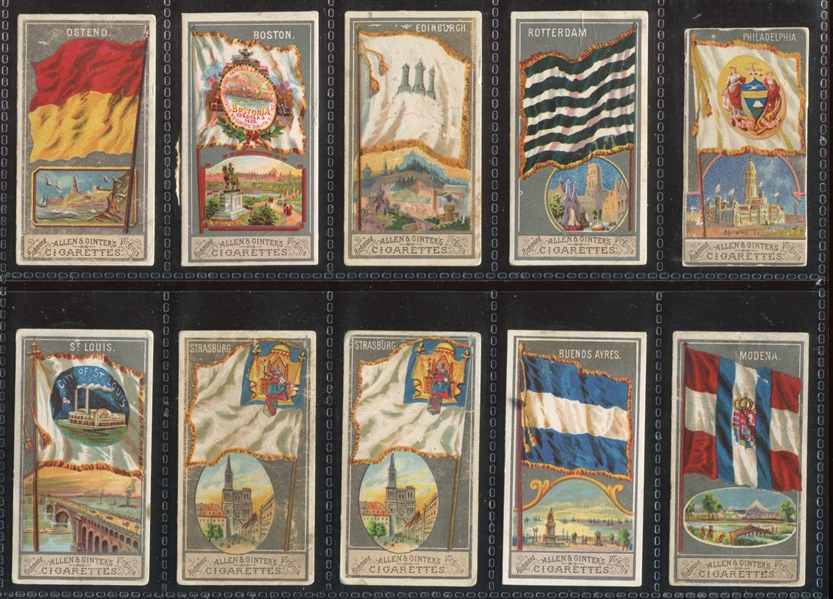 N6 Allen & Ginter City Flags Lot of (44) Cards