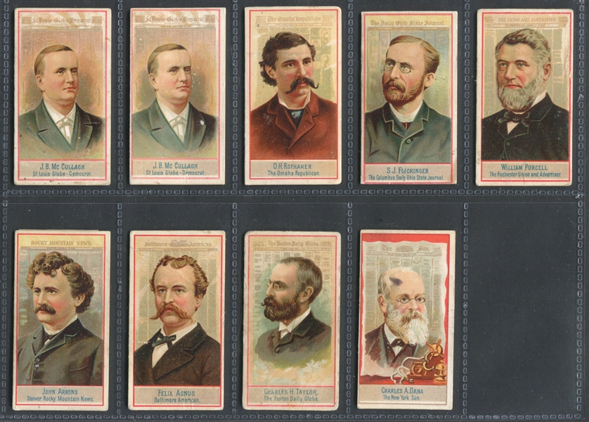 N1 Allen & Ginter American Editors Lot of (19) Cards