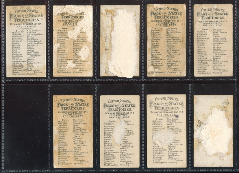 N11 Allen & Ginter Flags of States and Territories Lot of (59) Cards