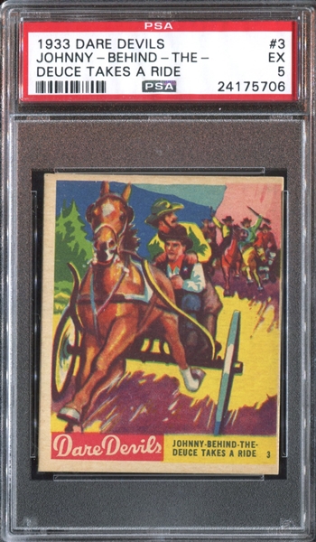 R39 National Chicle Dare Devils #3 Johnny-Behind-The-Deuce Takes a Ride PSA5 EX