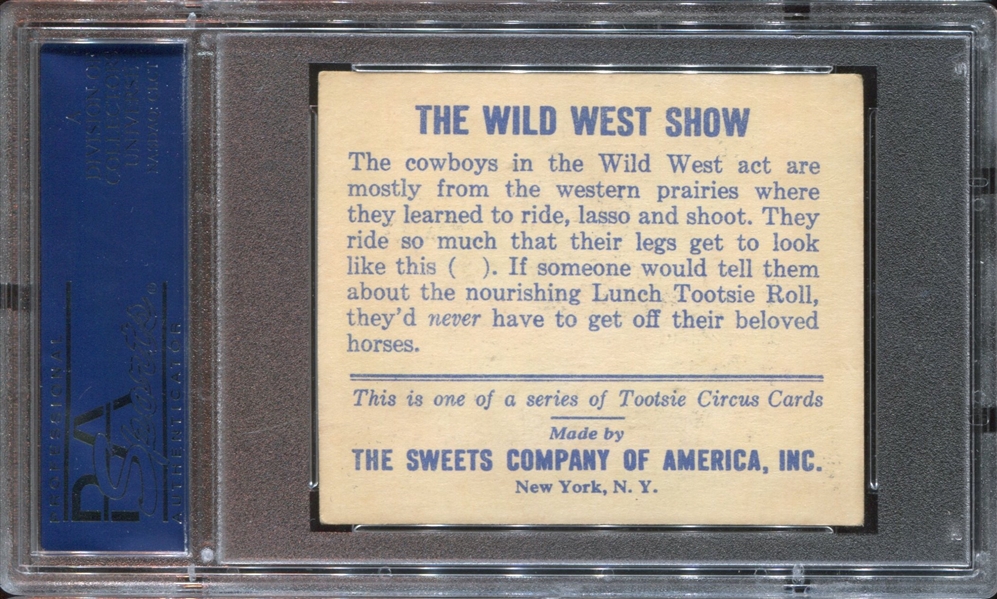 R152 Sweets Company Tootsie Circus The Wild West Show PSA5 EX