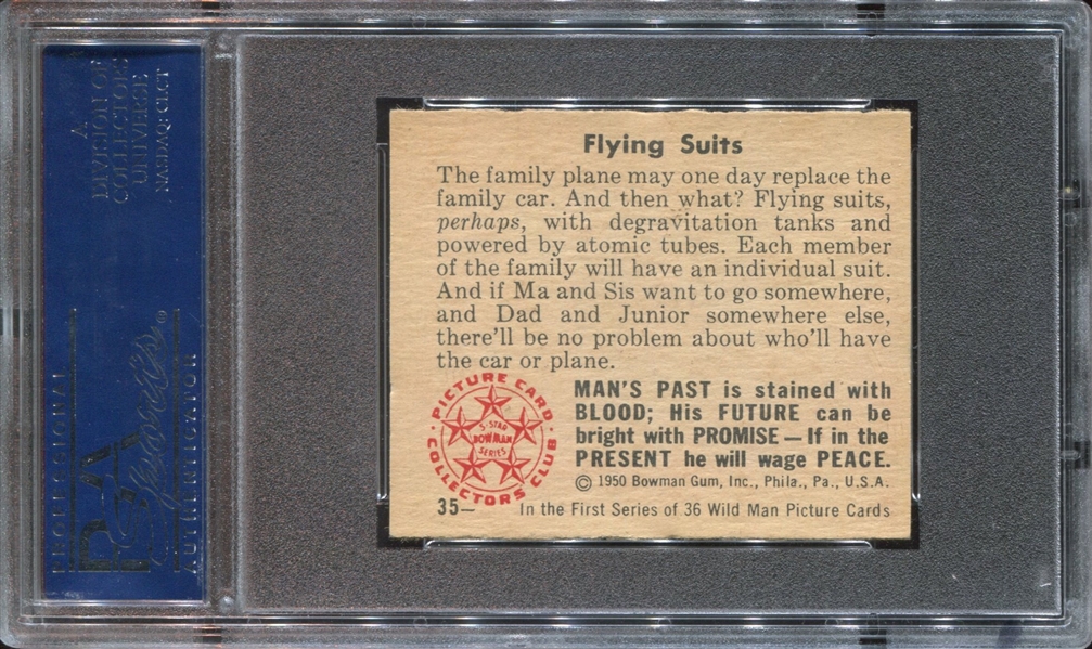 1950 Bowman Wild Man #35 Flying Suits PSA7 NM