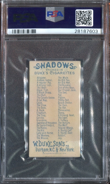 N87 Duke Cigarettes Shadows Elephant PSA3 VG
