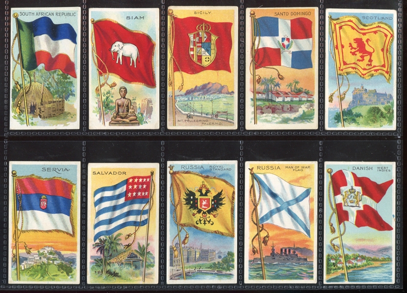T59 Flag Series Lot of (219) Mostly Recruit and Sweet Caporal Higher Grade Cards