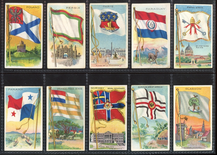 T59 Flag Series Lot of (219) Mostly Recruit and Sweet Caporal Higher Grade Cards