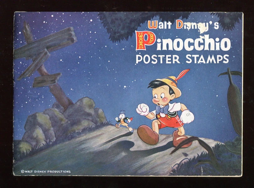 F-UNC 1940 IGA Stores Walt Disney's Pinocchio Poster Stamps Album