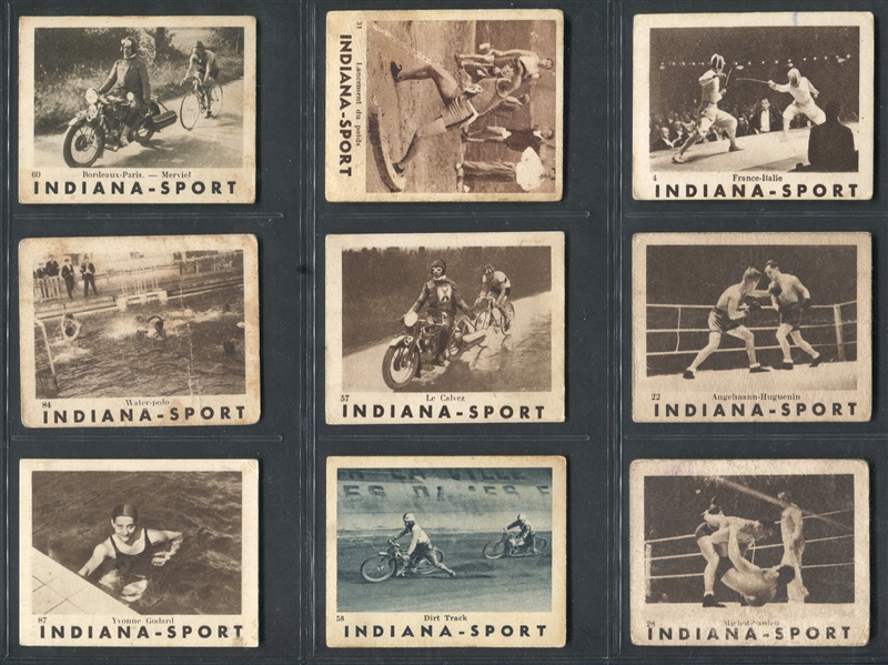 1930's Donat Gum (France) Indiana-Sport Lot of (16) Cards w/Boxing and Auto Racing
