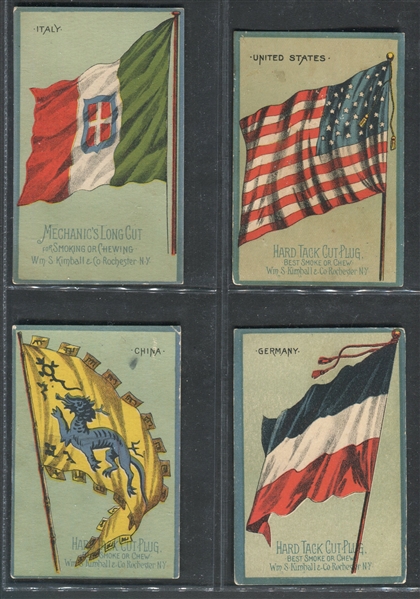 N195 W.S. Kimball Flags Lot of (4) Cards