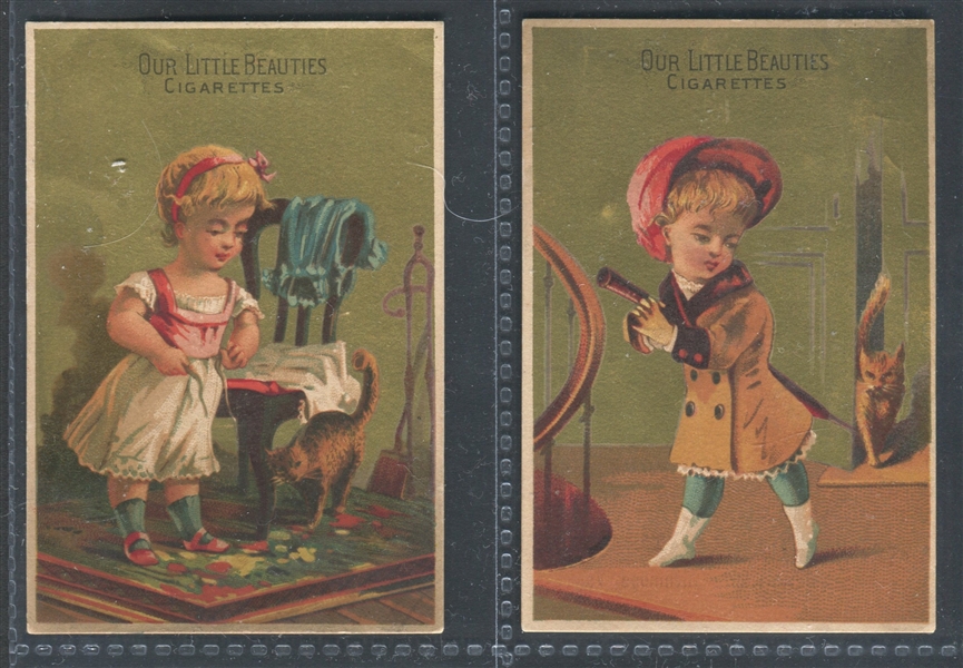 Allen & Ginter Our Little Beauties Lot of (2) Trade Cards