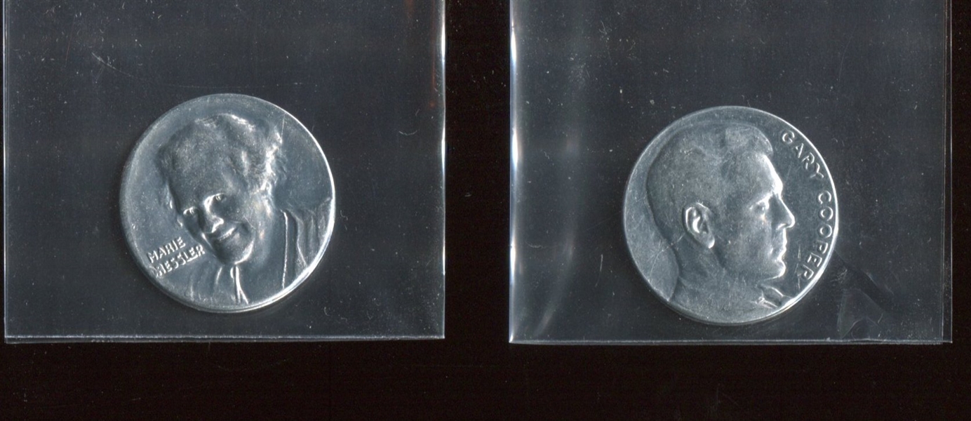 Popsicle Film Star Coins (2 Different) Including Dressler, Cooper