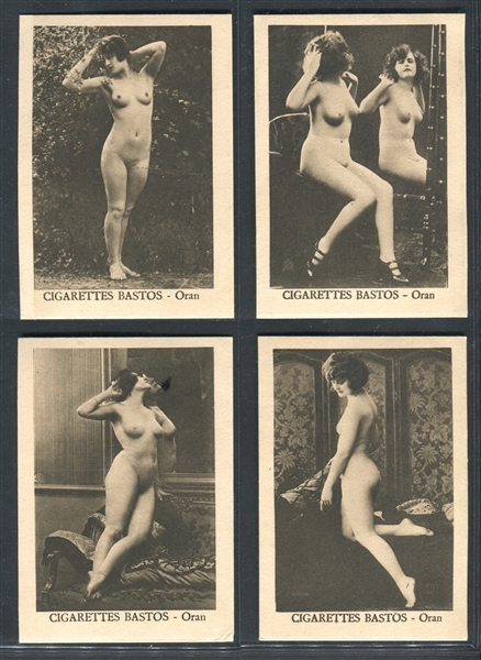 1920s Cigarettes Bastos Nudes Algerian Tobacco Cards Lot of (12) Different