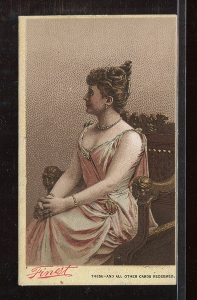 N280 Buchner Actresses Type Card - Lady Seated