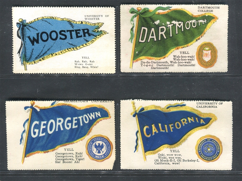 T331 Fatima College Flag Stamp Series Lot of (12) With Some Blank Backs