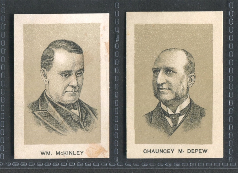 H-UNC Three Crow Extracts Famous Figures Lot of (2) Cards
