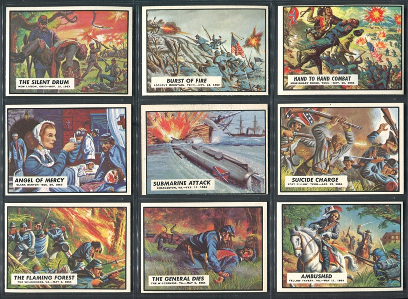 1962 Topps Civil War News Complete Set of (88) with Complete Currency Set (17)