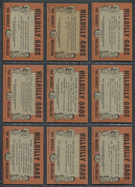 1963 Topps Beverly Hillbillies Complete Set of (63) Cards