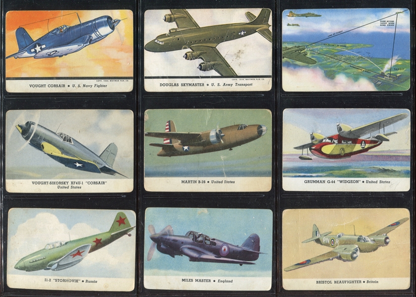 R112 Card-O Airplanes Mixed Lot of (18) Cards
