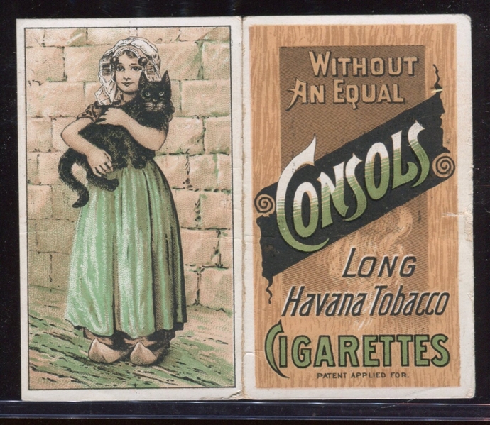 Interesting Consol Cigarettes 1889 Calendar/Memorandum Folder