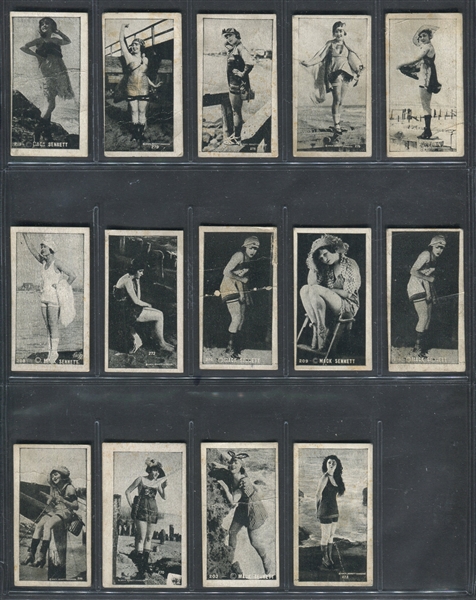 W-UNC Mack Sennett Blank-Backed Strip Card Lot of (14) Cards