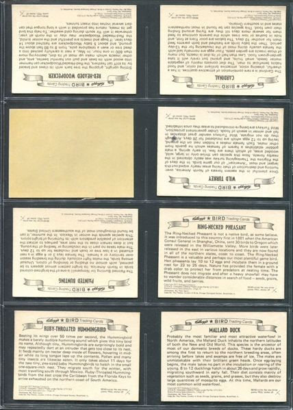 F-UNC Kellogg's Bird Trading Cards Lot of (8) Cards 