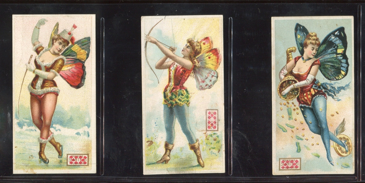 N256 Lorillard Ancient Mythology Burlesqued Lot of (3) Cards