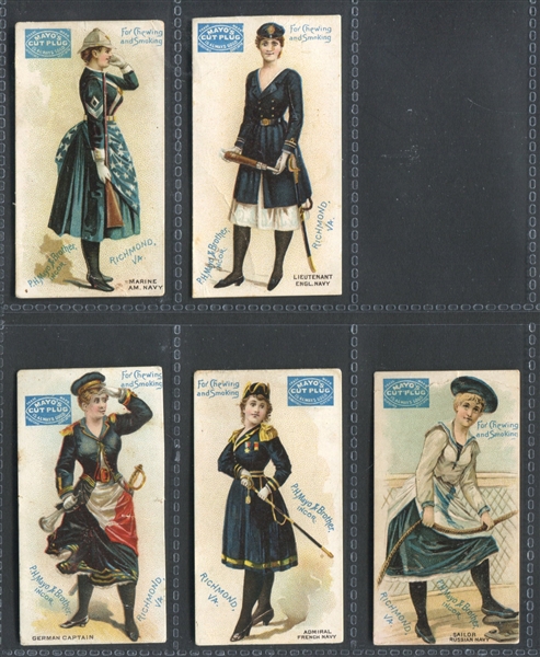 N308 Mayo Naval Uniforms Lot of (5) Cards